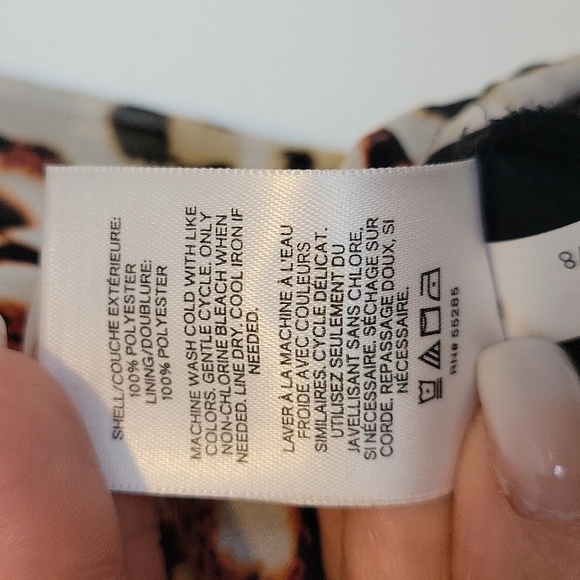 Express mixed animal print open back top - Picture 4 of 7